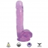 7 Inch Slim Stick with Balls - Grape Ice Dildo