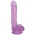 7 Inch Slim Stick with Balls - Grape Ice Dildo