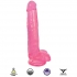 8 Inch Slim Stick With Balls - Cherry Ice Dildo