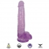 8 Inch Slim Stick with Balls - Grape Ice Dildo