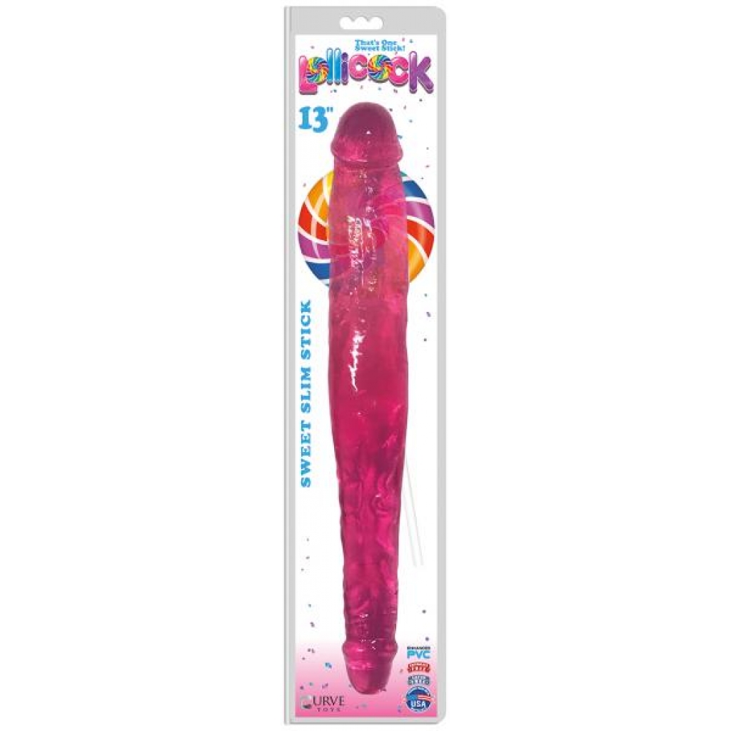 Lollicock Sweet Slim Stick Double Dildo - Pink