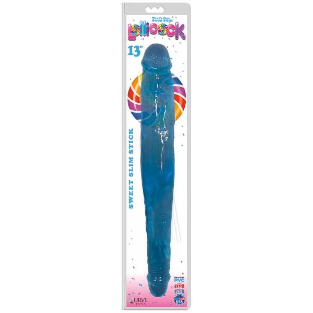 Lollicock Sweet Slim Stick Double Dildo - Blue