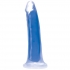 7 Inch Glow-in-the-Dark Silicone Dildo - Blue