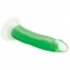 7-Inch Glow-in-the-Dark Silicone Dildo - Enchanting Green