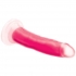 Glow-in-the-Dark Silicone Dildo - 7 Inches, Pink