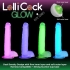 7 Inch Glow-in-the-Dark Silicone Dildo with Balls - Blue