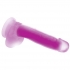 7 Inch Glow-in-the-dark Silicone Dildo With Balls - Purple