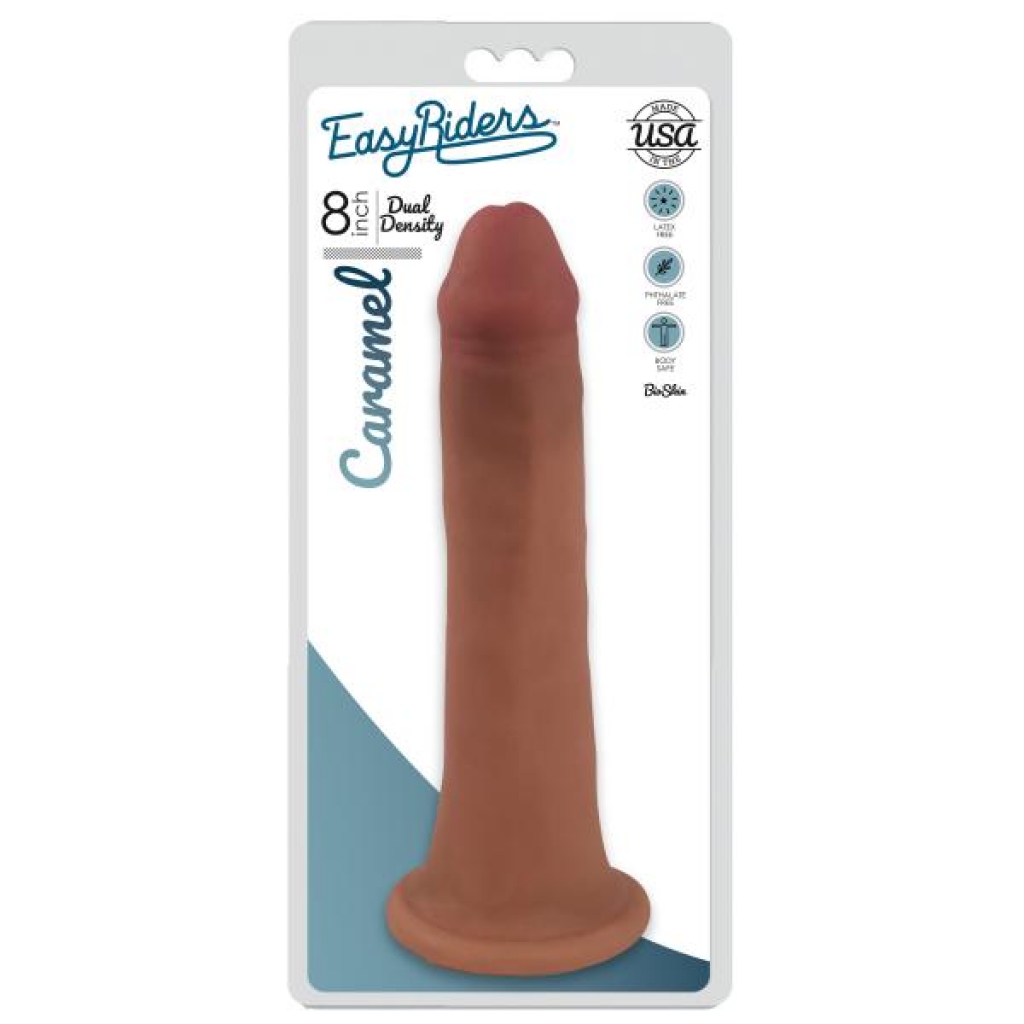 8 Inch Easy Riders Dual Density Dildo - Tan