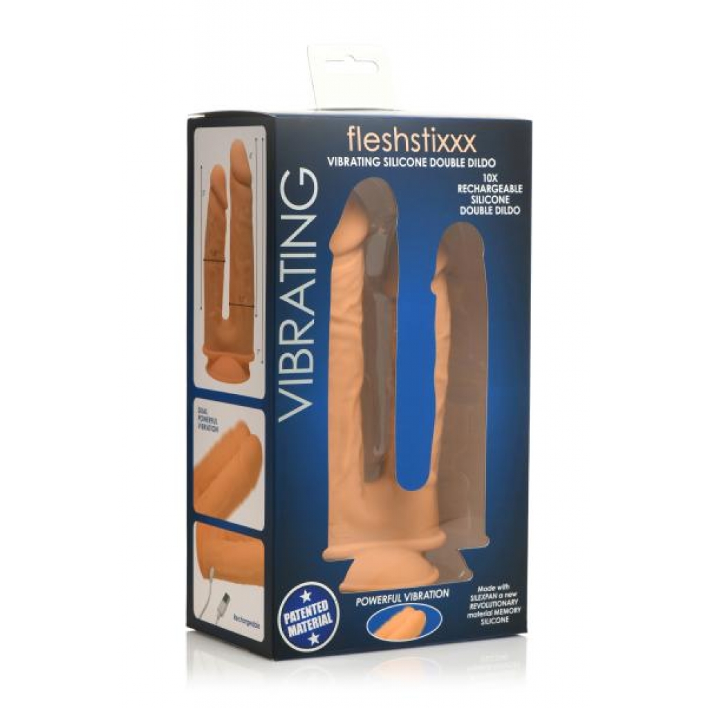 10x Silexpan Vibrating 6 and 7 Inch Double Dildo