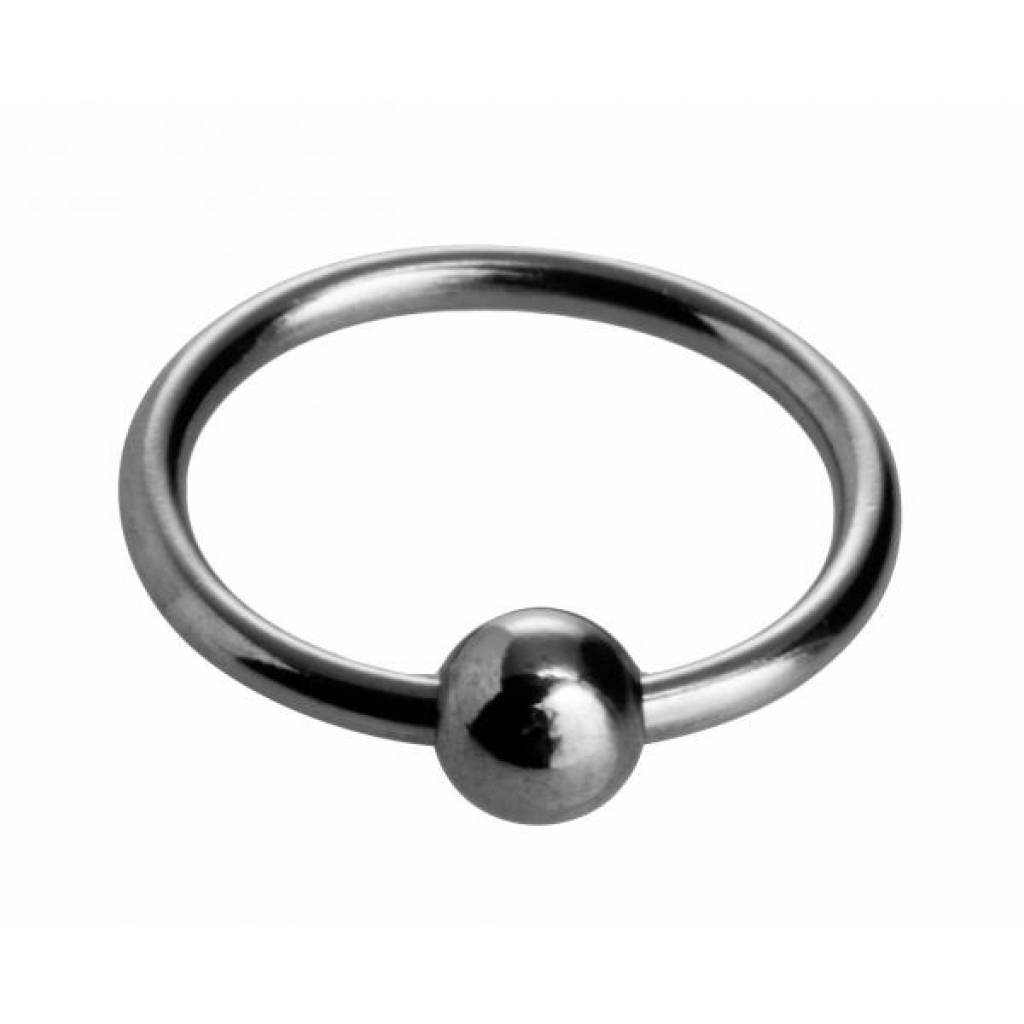 Steel Ball Head Ring - Silver Stimulation