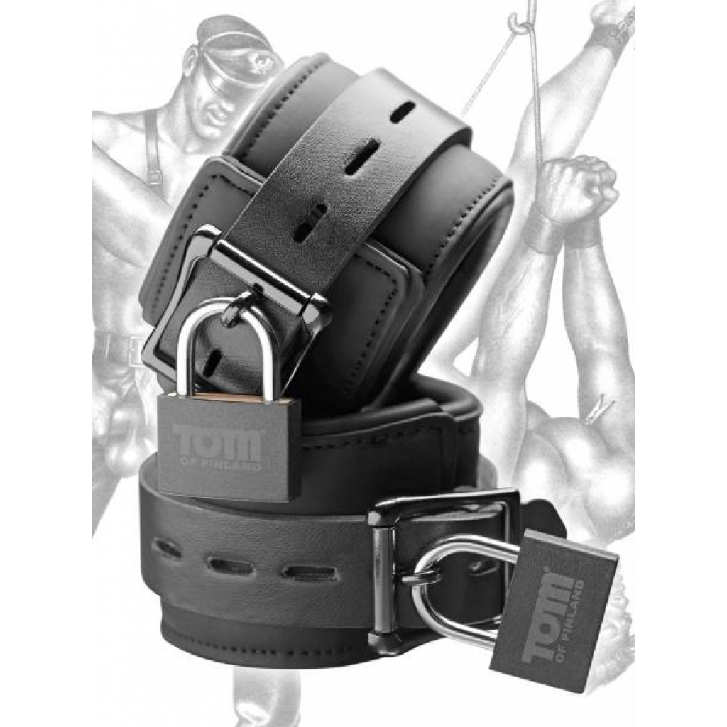 Tom Of Finland Neoprene Wrist Cuffs Black