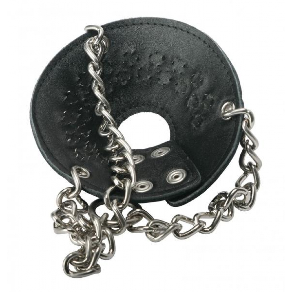 Strict Leather Parachute Ball Stretcher with Spikes - Black