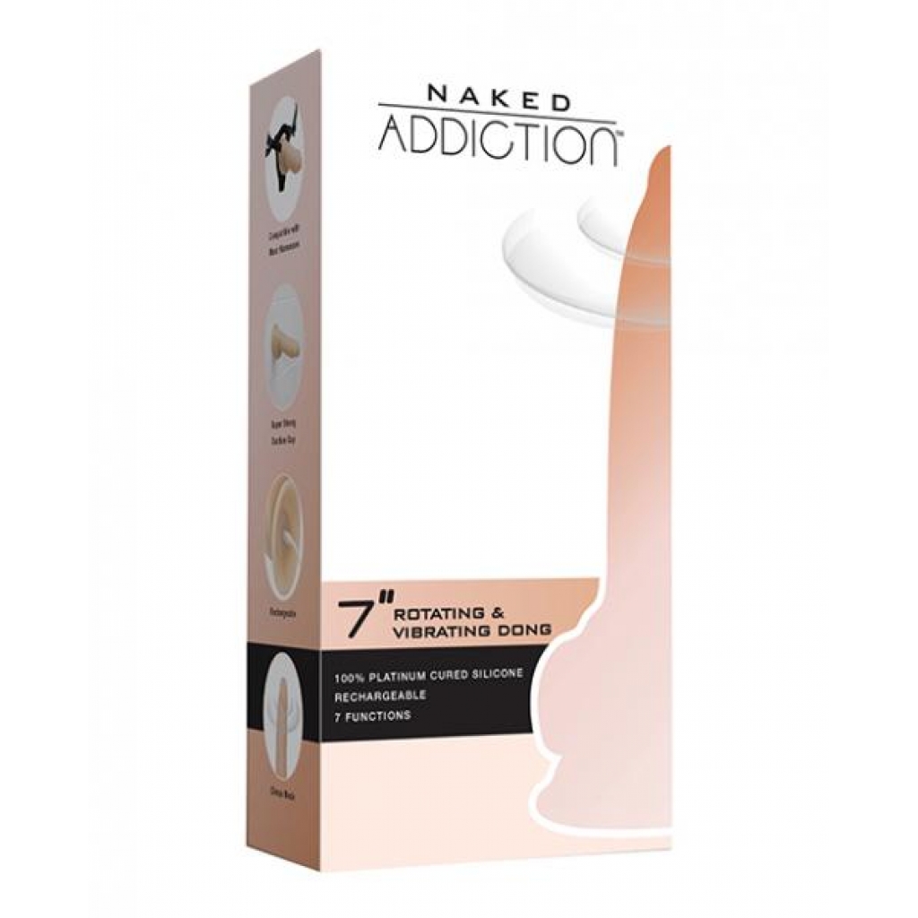 Naked Addiction Rotating & Vibrating Dong - Realistic Sensation