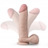 Dr. Skin Plus 9-Inch Thick Posable Dildo W/ Balls - Vanilla