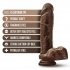 Dr Skin Plus 9in Thick Posable Dildo With Balls - Chocolate