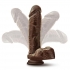 Dr Skin Plus 9in Thick Posable Dildo With Balls - Chocolate