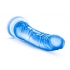 Realistic Blue Dildo with Suction Cup Base