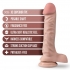 Dr Skin Plus 9in Posable Dildo W/ Balls Vanilla