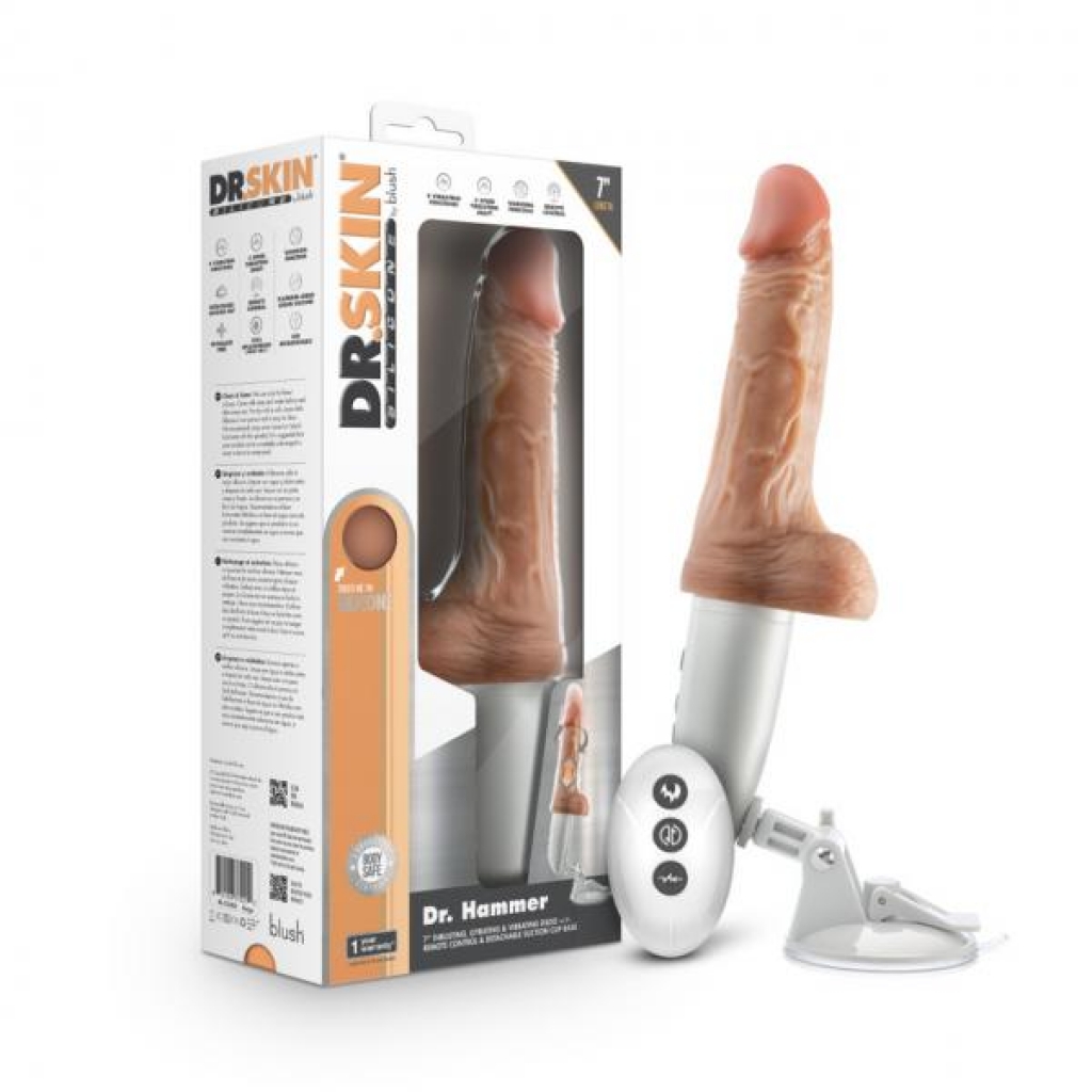 Dr Skin Silicone Dr. Hammer 7-Inch Thrusting Dildo with Handle