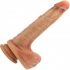 Renaissance Davinci 8 In. Sliding Foreskin Dildo - Tan