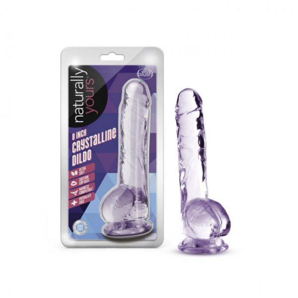 Naturally Yours 8-inch Amethyst Crystalline Dildo