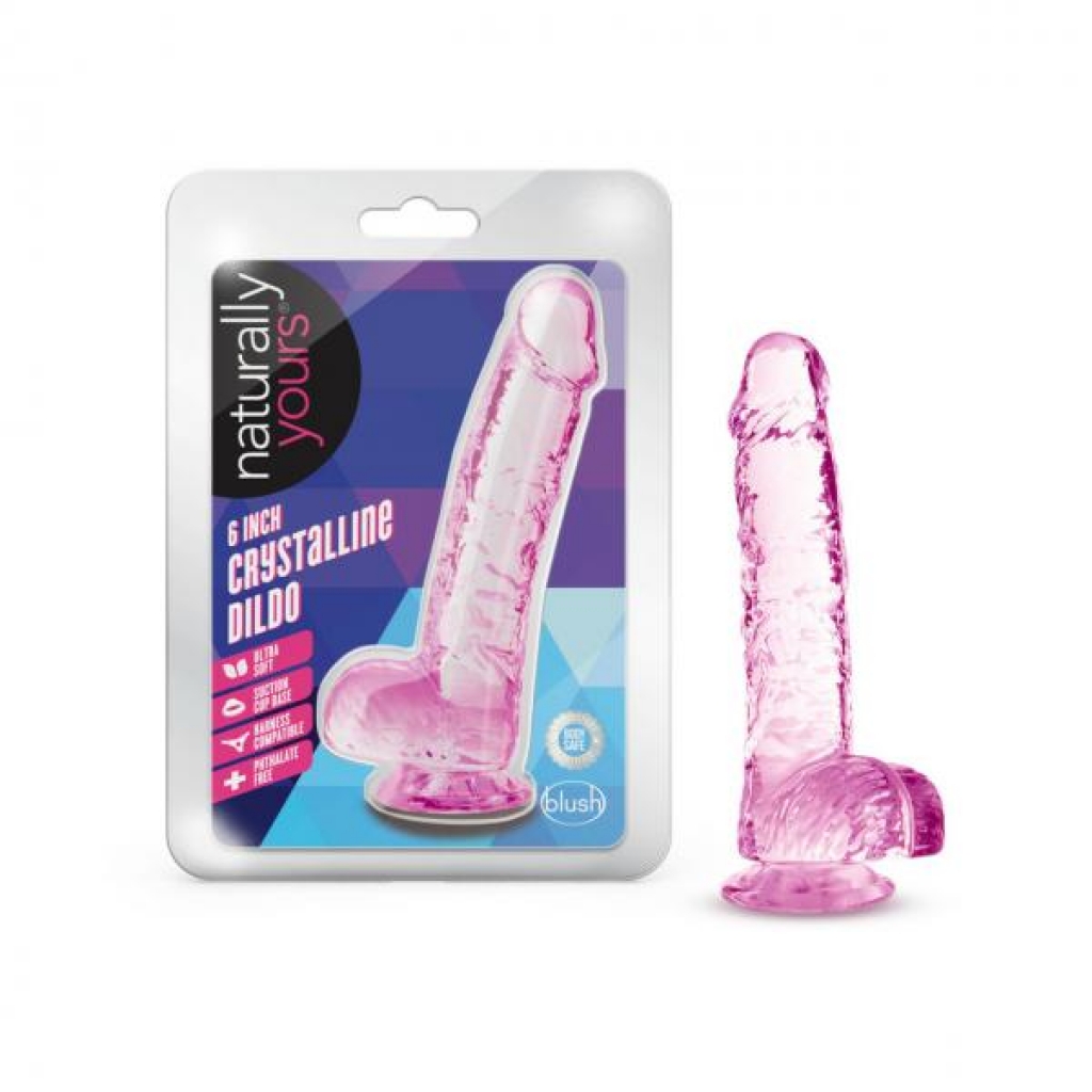 Naturally Yours 6-Inch Rose Crystalline Dildo - Realistic Pleasure Experience