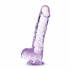 Naturally Yours 6-Inch Amethyst Crystalline Dildo - Real Feel Delight