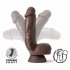 Dr. Skin Plus 8 Inch Thick Poseable Dildo with Squeezable Balls - Chocolate