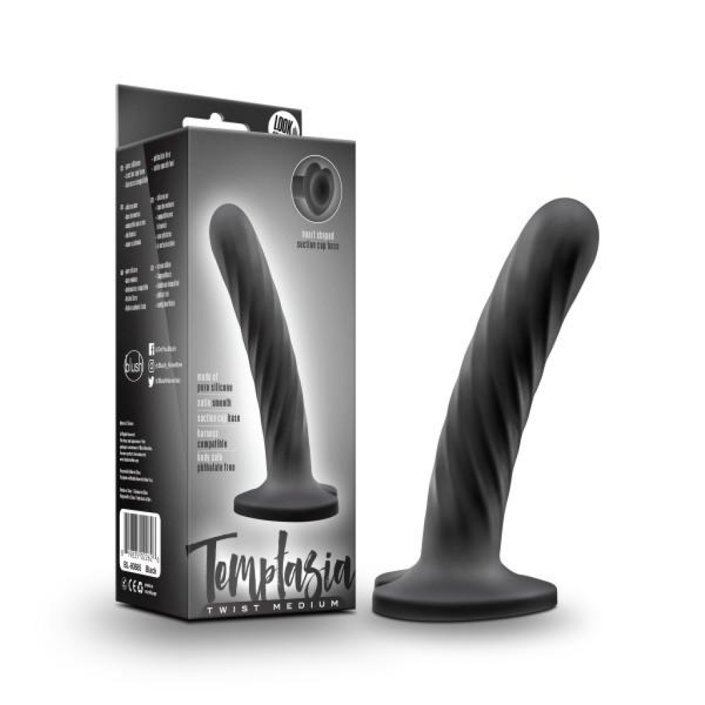 Temptasia Twist Medium G-Spot Dildo - Black