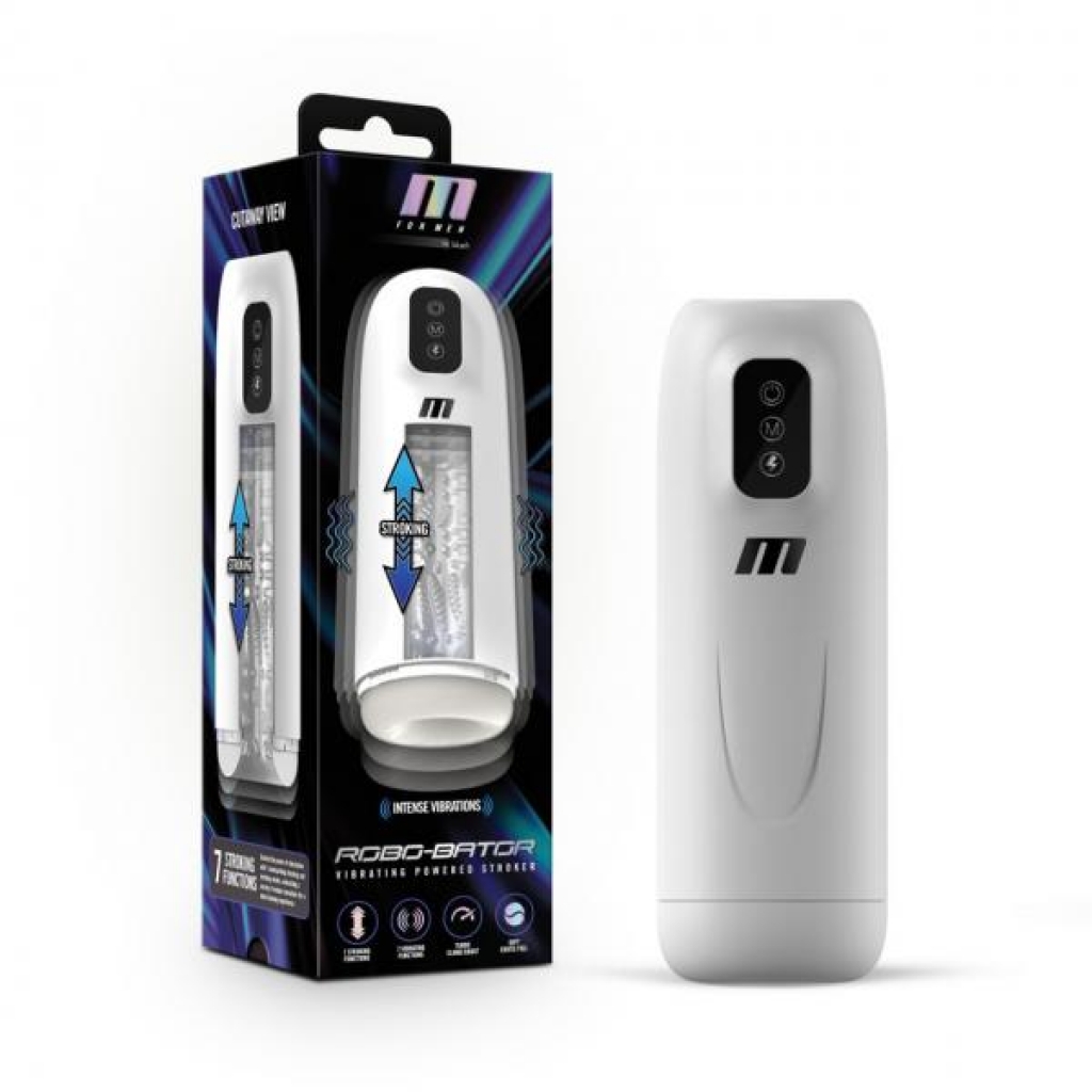 M For Men Robo-Bator White - Powerful Male Stroker