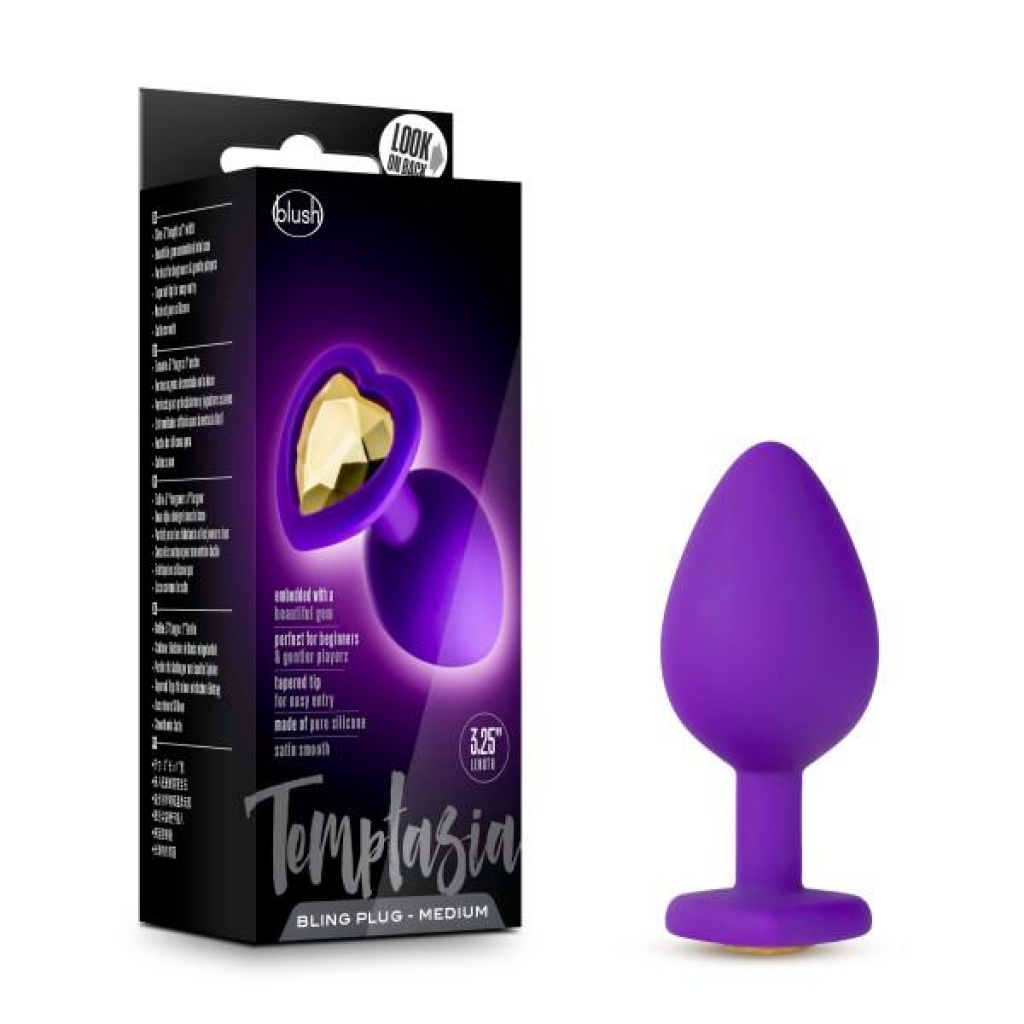 Temptasia Bling Medium Plug - Purple