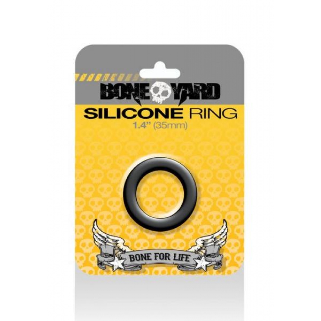 Boneyard Silicone Ring - 1.4 Inches - Black