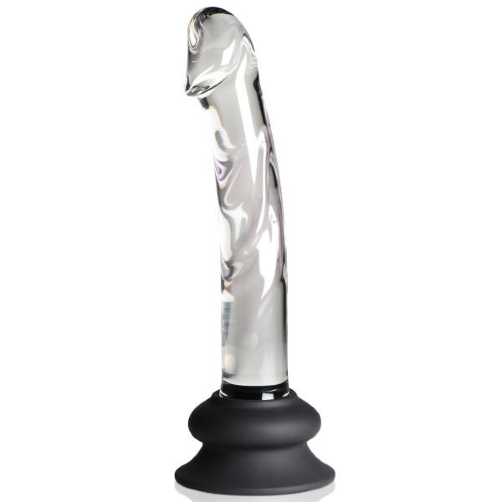 Pleasure Crystals 7 Inch Glass Dildo with Silicone Base