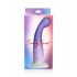 Simply Sweet Slim G-spot Silicone Dildo - Elegant Purple/White Design