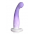 Simply Sweet Slim G-spot Silicone Dildo - Elegant Purple/White Design