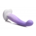 Simply Sweet Slim G-spot Silicone Dildo - Elegant Purple/White Design