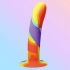 Simply Sweet Rainbow Silicone Dildo: Delightful Pleasure