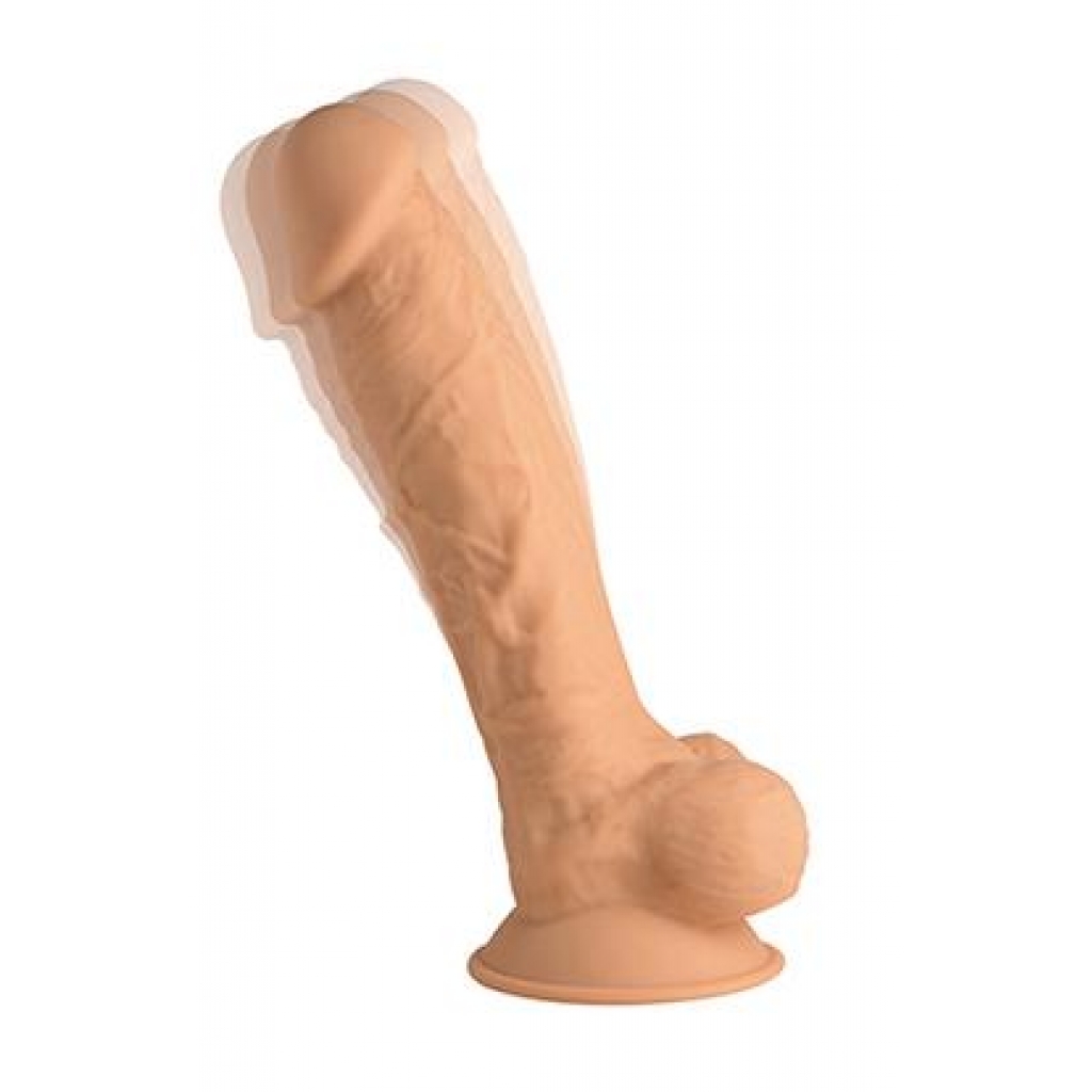 Fleshstixxx 8in Vibrating Dildo with Balls - Medium - Ultimate Realism