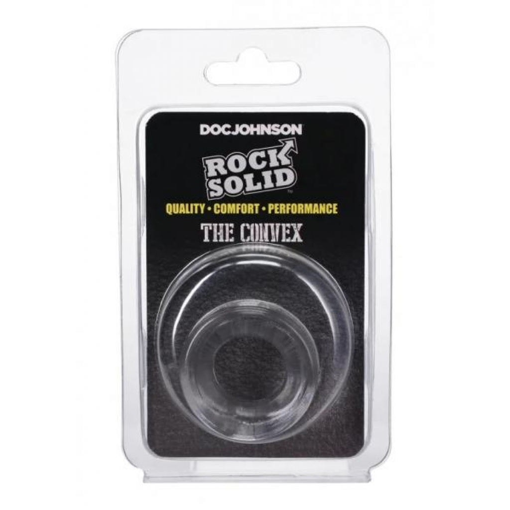 Rock Solid Convex Cock Ring - Clear