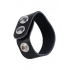 Rock Solid Leather 3 Snap Cock Ring - Black