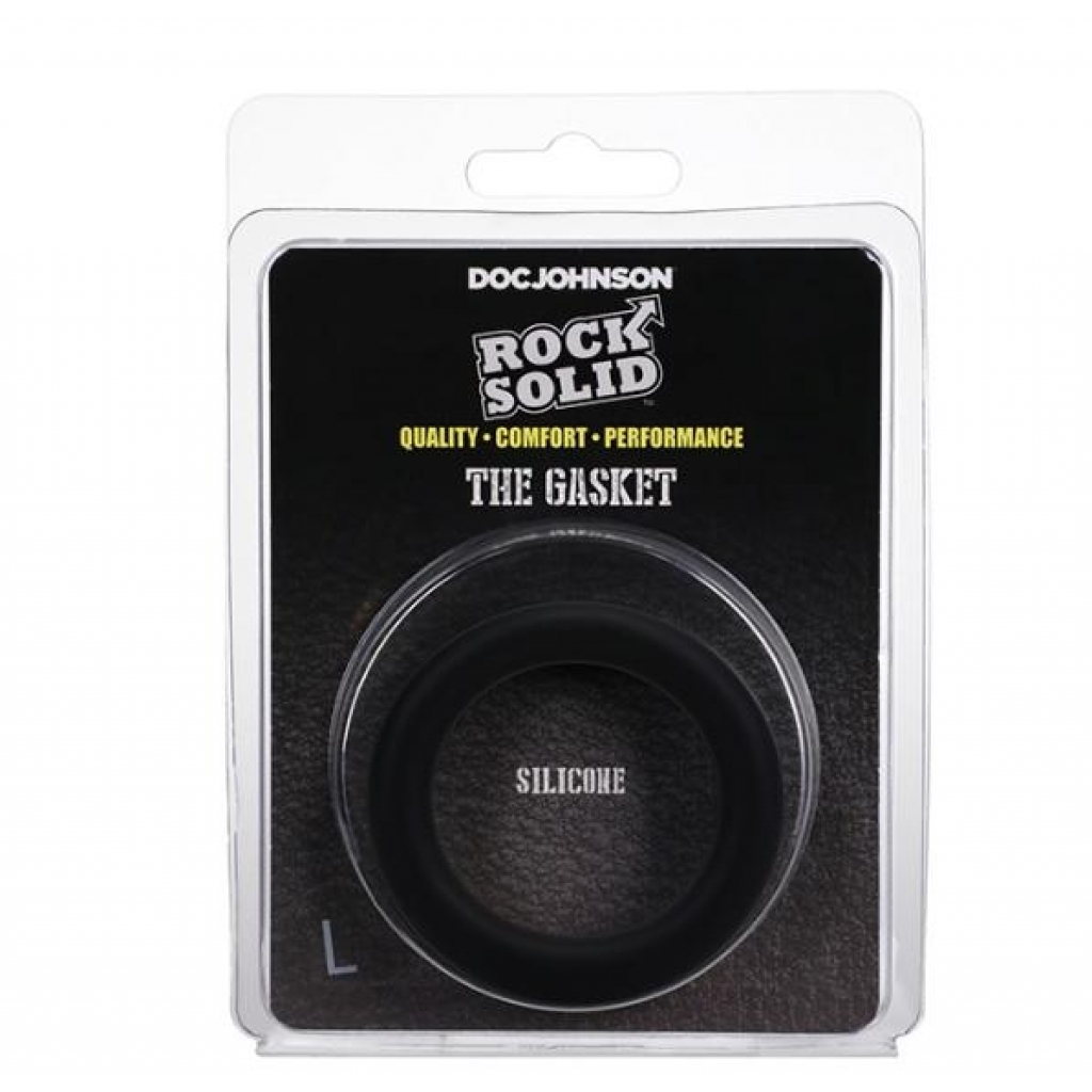 Rock Solid Gasket - Large Black Cock Ring