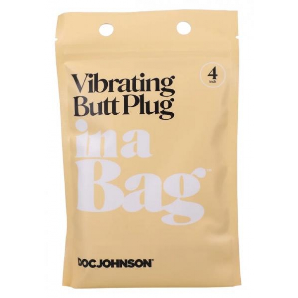 In A Bag Butt Plug 4 Inch Black Vibrating