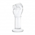 5 in. Glass Fist Butt Plug - Clear