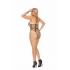 Sheer Leopard Teddy with Strappy Detail - Queen