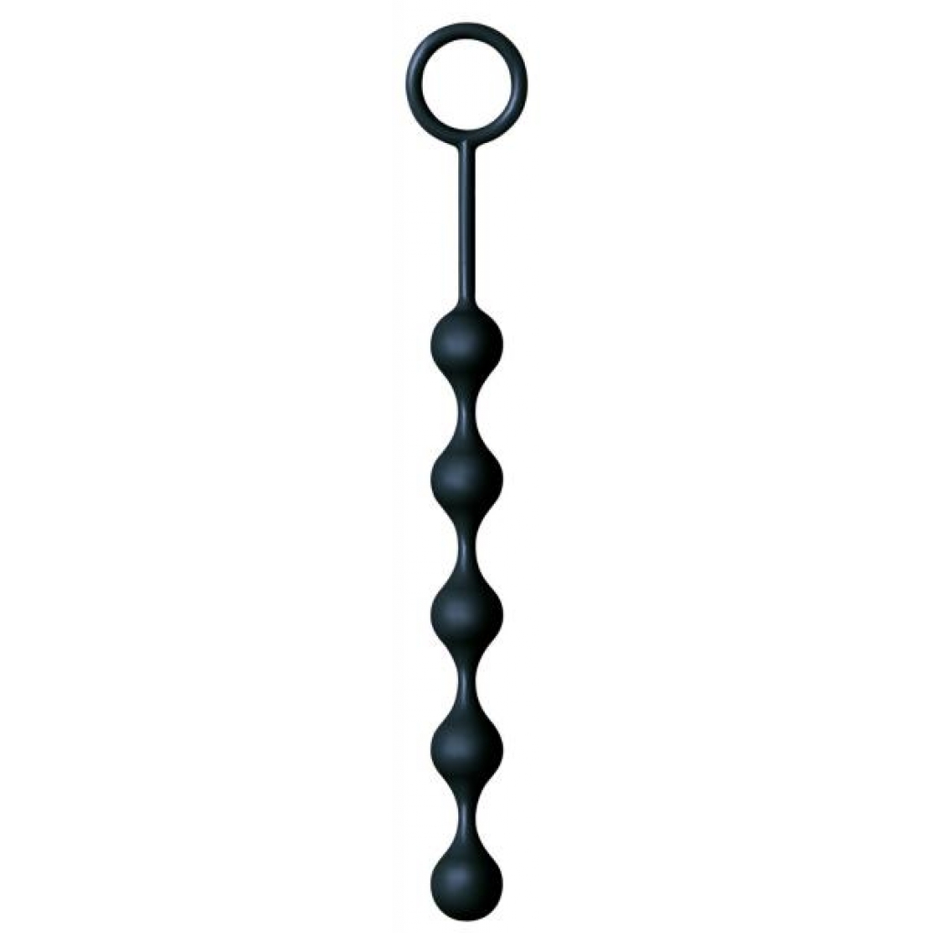 Sensational 5-Inch Silicone Anal Beads - Black