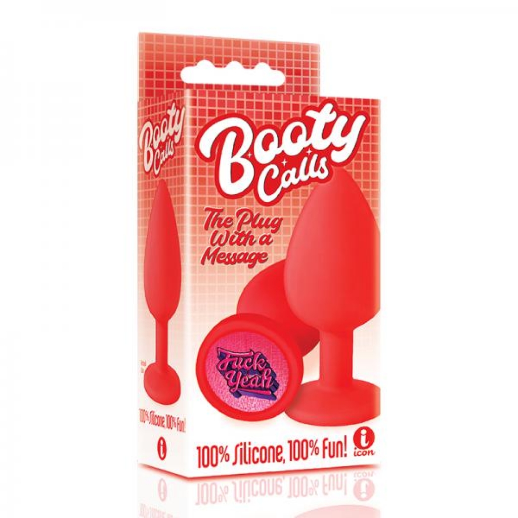 The 9's Booty Call Silicone Butt Plug - Red Fun