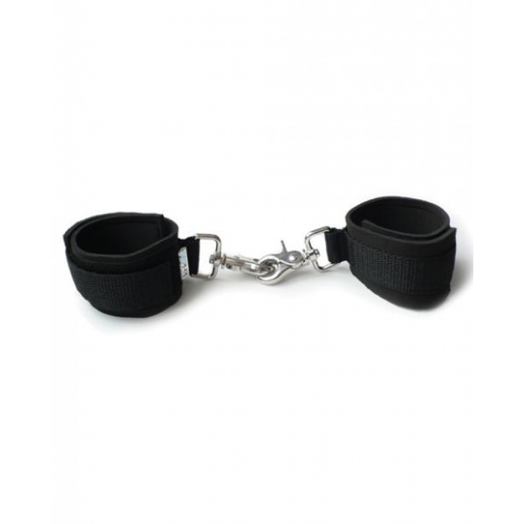 Neoprene Black On Black Cuffs - Kinklab