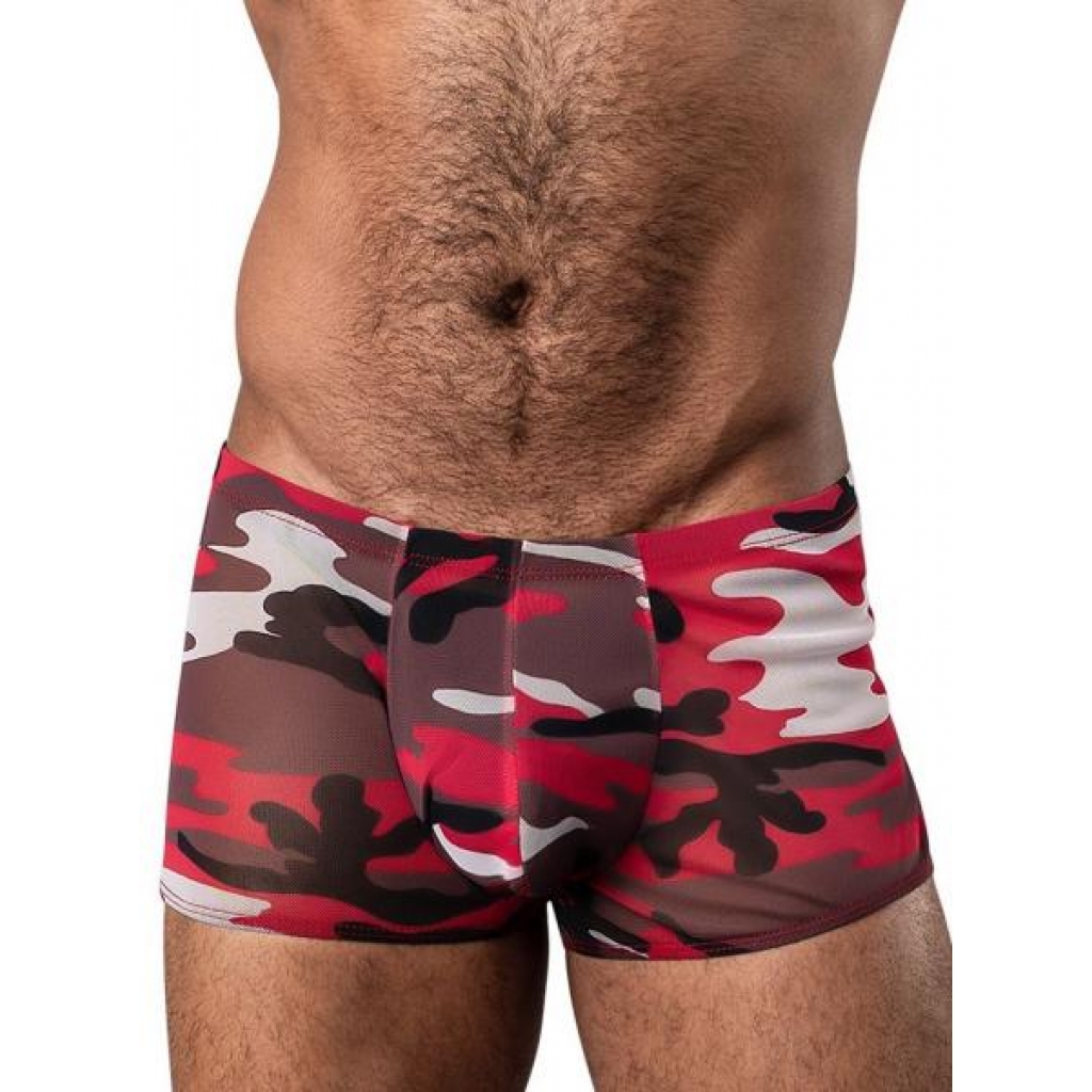 Cumouflage Mini Short Red Xl - Male Power Lingerie