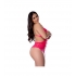 Get It Girl Snap Crotch Teddy - Pink 2XL