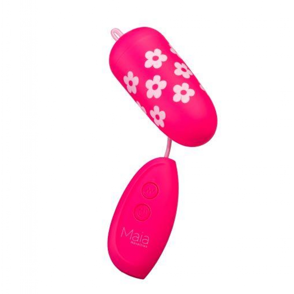 Rosie Rechargeable Wired Egg Vibrator - Flower Pattern